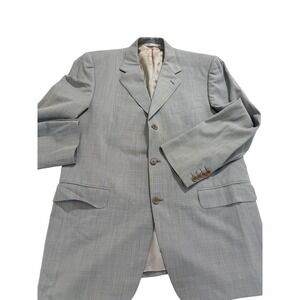 Canali Men's tan Wool Blazer Made in Italy Classic Fit 3 Button Formal Jacket 44